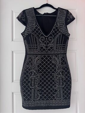 Black Studded/Blingy Bebe dress
